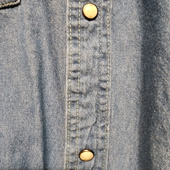 Work n' Sport Men's Denim Long Sleeve Shirt 3X - Picture 6 of 7